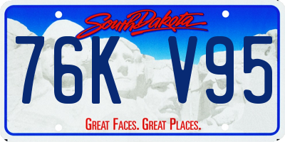 SD license plate 76KV95