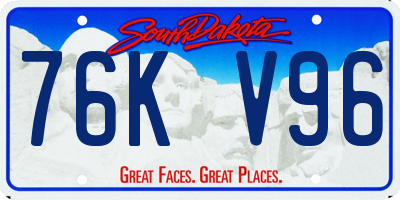 SD license plate 76KV96