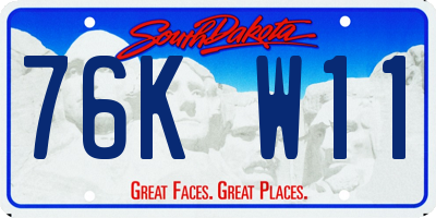 SD license plate 76KW11