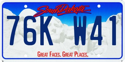 SD license plate 76KW41