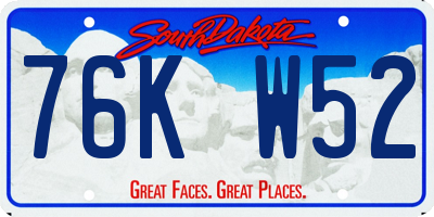 SD license plate 76KW52