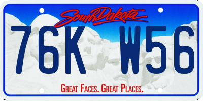 SD license plate 76KW56