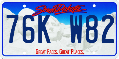 SD license plate 76KW82