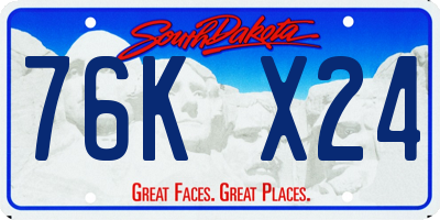 SD license plate 76KX24