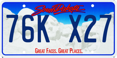 SD license plate 76KX27