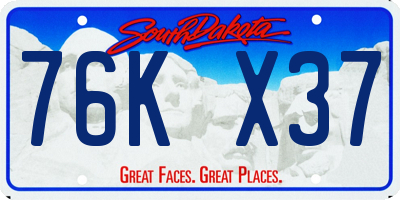 SD license plate 76KX37