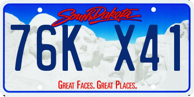 SD license plate 76KX41