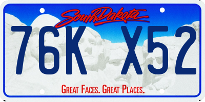SD license plate 76KX52