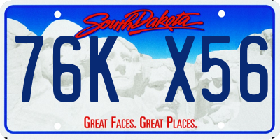 SD license plate 76KX56