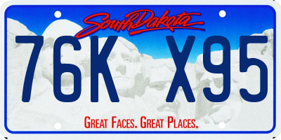 SD license plate 76KX95