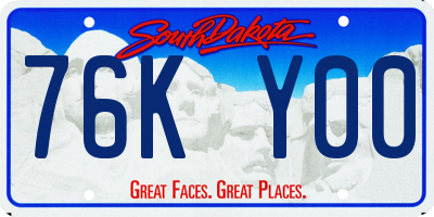 SD license plate 76KY00