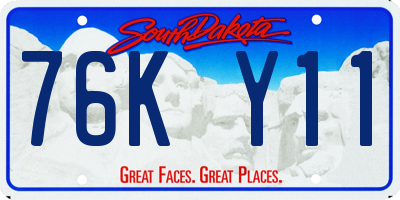 SD license plate 76KY11