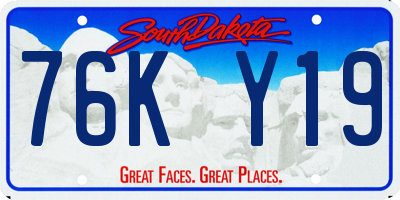 SD license plate 76KY19