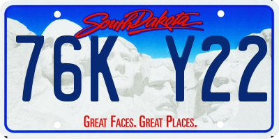 SD license plate 76KY22