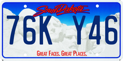 SD license plate 76KY46