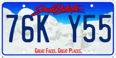 SD license plate 76KY55