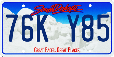 SD license plate 76KY85