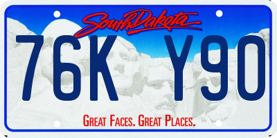 SD license plate 76KY90