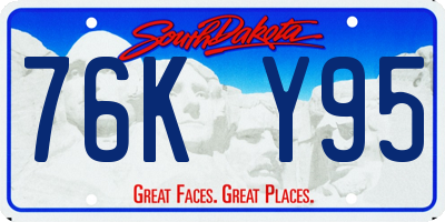 SD license plate 76KY95
