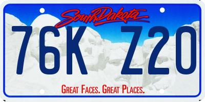 SD license plate 76KZ20