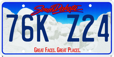 SD license plate 76KZ24