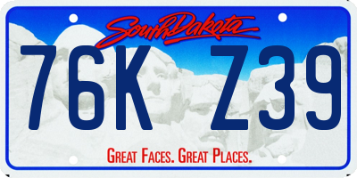 SD license plate 76KZ39
