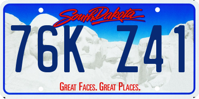 SD license plate 76KZ41
