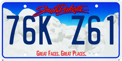 SD license plate 76KZ61
