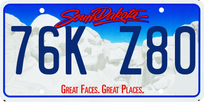 SD license plate 76KZ80