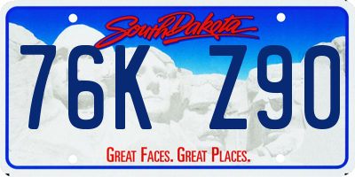 SD license plate 76KZ90
