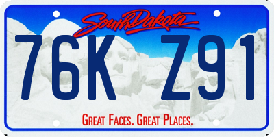 SD license plate 76KZ91