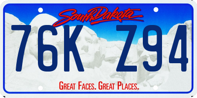 SD license plate 76KZ94