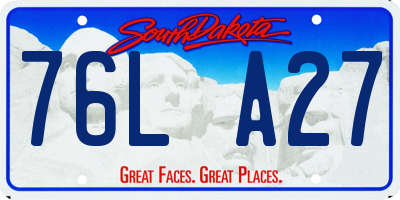 SD license plate 76LA27
