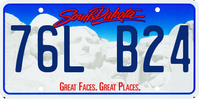 SD license plate 76LB24