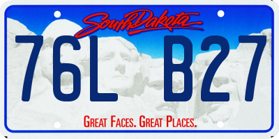 SD license plate 76LB27