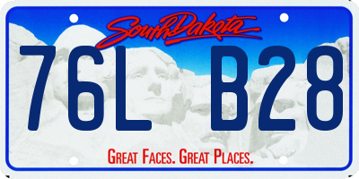 SD license plate 76LB28