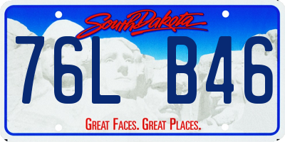 SD license plate 76LB46