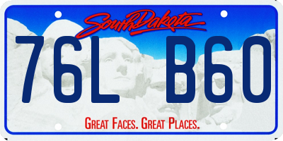 SD license plate 76LB60