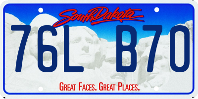 SD license plate 76LB70