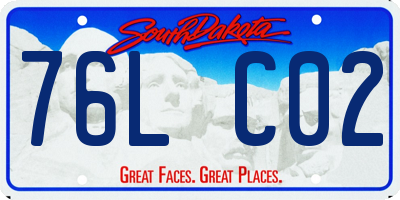 SD license plate 76LC02
