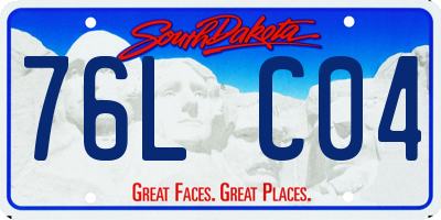 SD license plate 76LC04