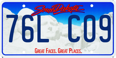 SD license plate 76LC09