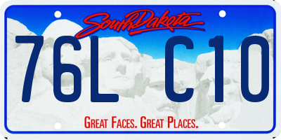SD license plate 76LC10