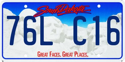 SD license plate 76LC16