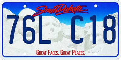 SD license plate 76LC18