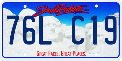 SD license plate 76LC19