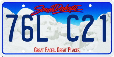 SD license plate 76LC21