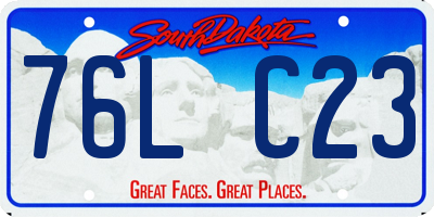 SD license plate 76LC23