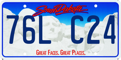 SD license plate 76LC24