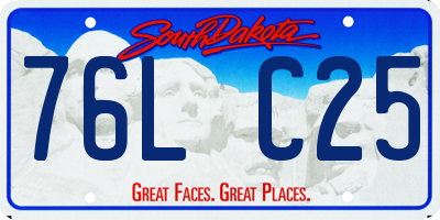 SD license plate 76LC25